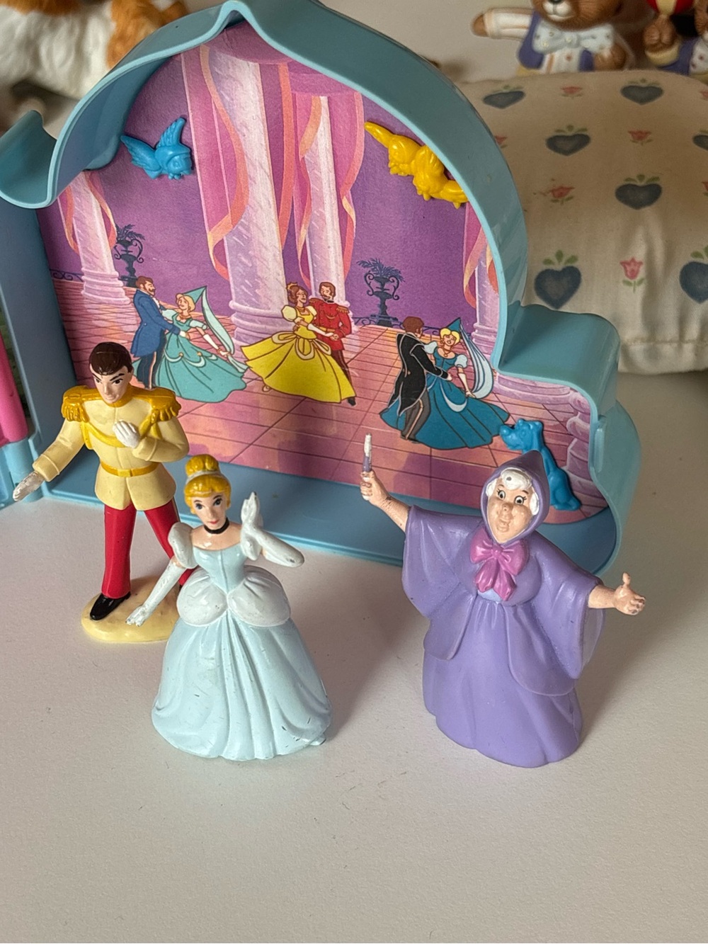 Disney Mattel Cinderella vintage once upon a time playset with figurines 1992